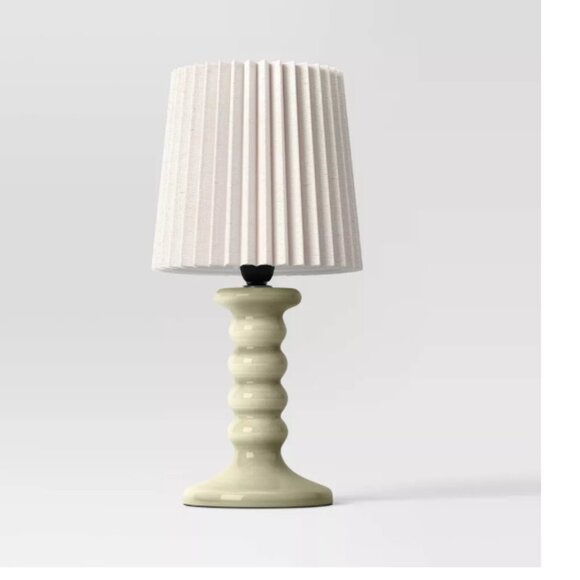 Mini Stick Table Lamp with Pleated Shade - Brand New - Picture 5 of 6